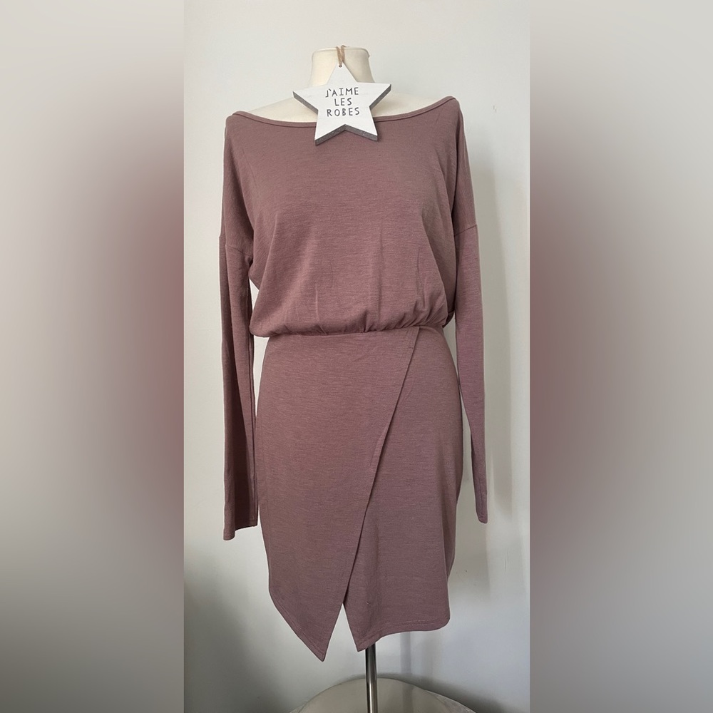 TOBI Dusty Rose Long Sleeve Dress